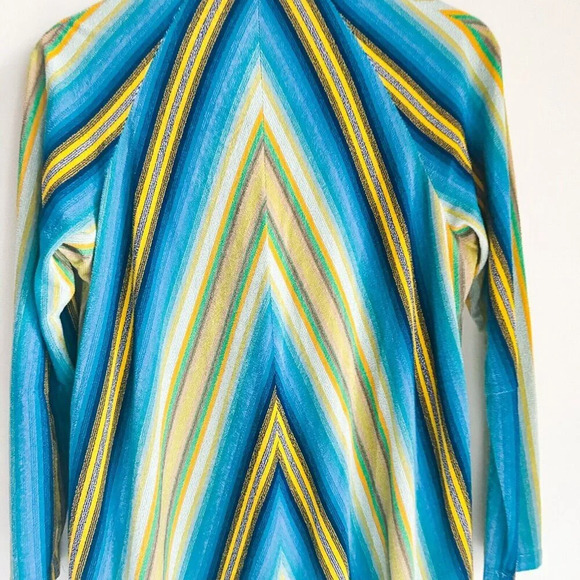 Vintage Bard's Terry Cloth Textured Chevron Print Short Dress M - Picture 8 of 8